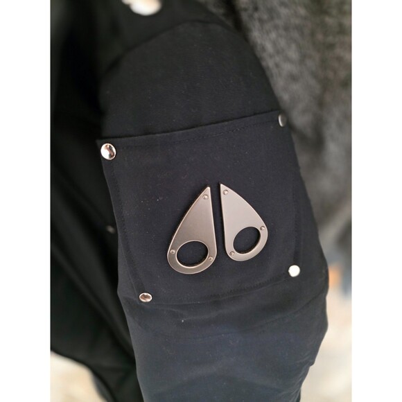 BRAND NEW Moose Knuckles Stirling Parka Jacket Mens Navy W/ White Fur Size: M - Picture 5 of 12